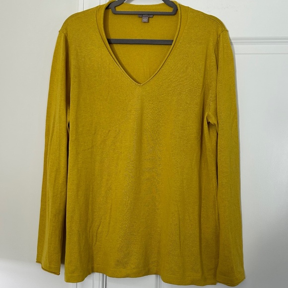 NEW Pretty Yellow Silky J.Jill Sweater - Picture 1 of 5